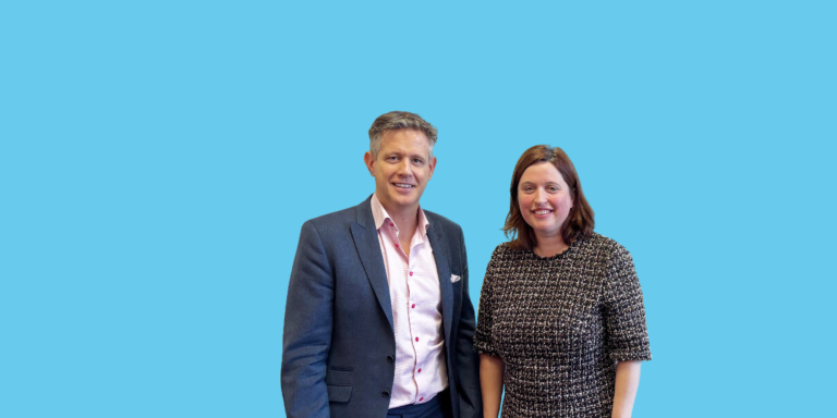 Steve Elcock, CEO/Founder of elementsuite, and bigail Vaughan, CEO of Zellis Business Unit